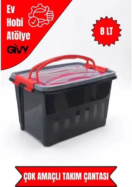 Givy Polytime Takım Çantası 8 Lt Dayanıklı Çok Amaçlı Saklama Çözümü