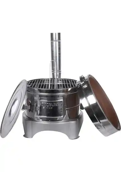 Gökçelik Krom Güveçli Yemek Pişirme Tel Izgara ile Dayanıklı ve Çok Fonksiyonlu Mangal Çözümü