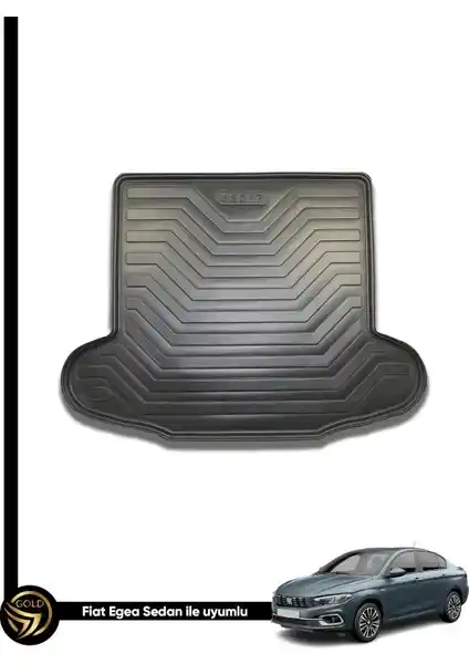 Gold Fiat Egea Sedan 2015-2020 için dayanıklı ve şık 3D bagaj havuzu kauçuk aksesuarı