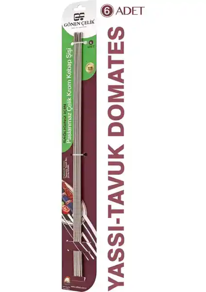 Gönen Çelik Paslanmaz Çelik Kebap Şişleri: Dayanıklı ve Hijyenik Kullanım İçin Uygun