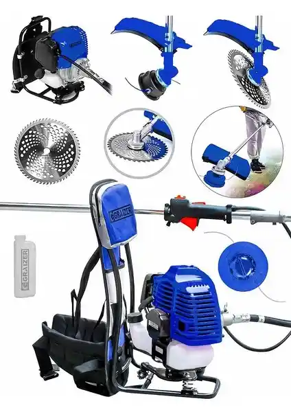 Graizer 58 cc 11000 Rpm Sırt Tipi Benzinli Ot ve Çalı Biçme Tırpanı Ürün Özellikleri ve Kullanım Alanları