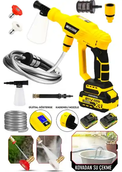 Graizer Powerforge: Yüksek Basınçlı Akülü Oto Yıkama Makinesi ve Taşınabilir Temizlik Çözümü