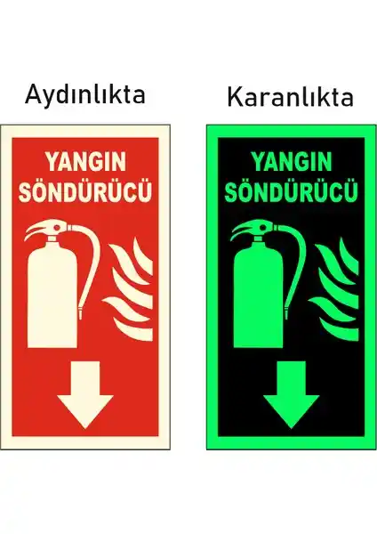 Gündoğdu Fotolümen Fosforlu Yangın Söndürücü Levhası Güvenlik ve Estetiği Birleştirir