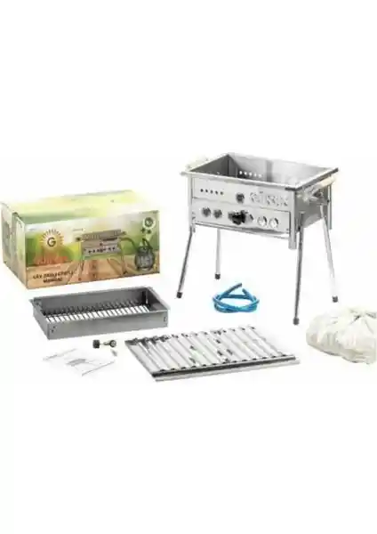 Gürsaç Tüplü Lav Taşlı 35×45cm Mangal Seti ile Modern ve Ekonomik Pişirme Çözümü