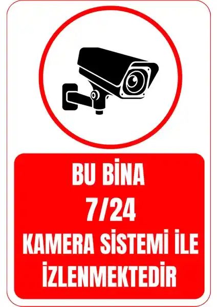 Güvenlik ve Uyarı Sistemleri İçin Dayanıklı 35x50 cm Folyo Uyarı Levhası