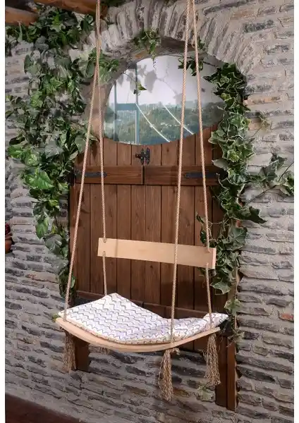 Holmen Çağlayan Ahşap Salıncak: Doğal ve Ergonomik Dış Mekan Dinlenme Ürünü