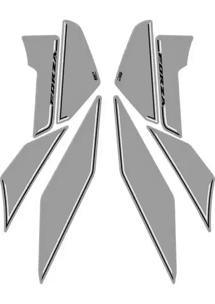 Honda Forza 250 2018-2025 Uyumlu GP Kompozit Yan Alt Ayak Pad Nardo Gri