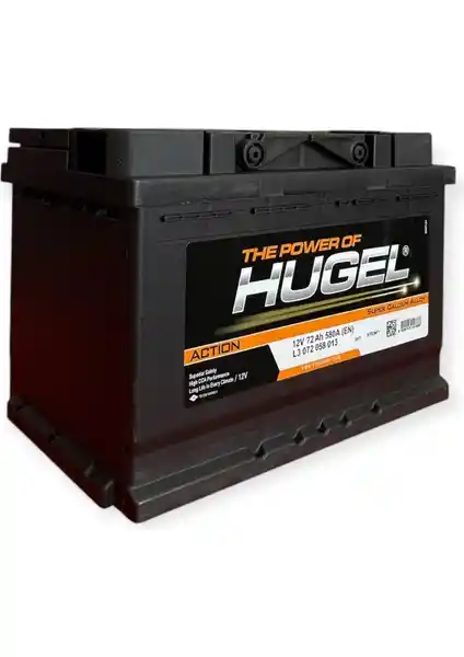 Hugel 12V 72 Amper 580A Akü: Güçlü Performans ve Güvenilirlik İçin Ideal Seçim