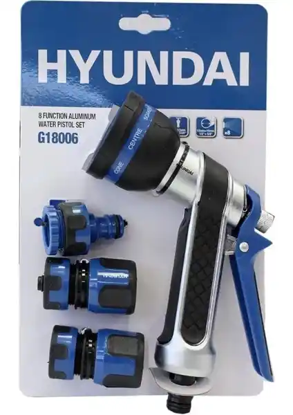 Hyundai G18006 Çok Fonksiyonlu Su Tabancası Bahçe Sulama ve Bakım İçin Uygun