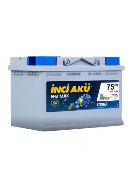 İnci 12V75AH Start-Stop Efb Max Tigris Akü: Yüksek Performans ve Dayanıklılık