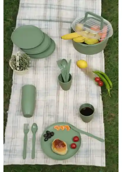 İronika 6 Kişilik 32 Parça Piknik Seti Doğa ile Buluşmanın Pratik Yolu