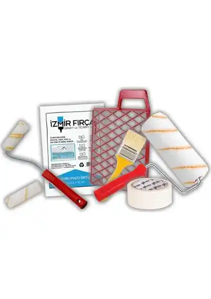 İzmir Fırça Ev Boyama Seti-6: Çok Parçalı ve Ekonomik Boyama Araçları Seti