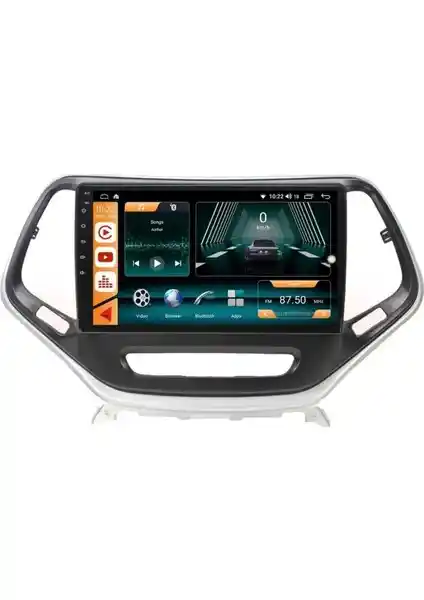 Jeep Cherokee 2014-2017 için Android Auto ve CarPlay uyumlu multimedya sistemi