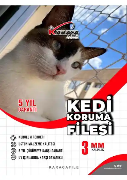 Karaca Kedi Balkon Güvenlik Filesi: Dayanıklı ve Estetik Balkon Koruma Çözümü