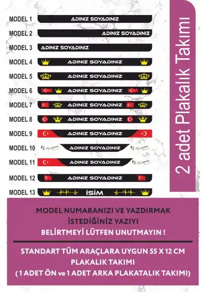 Karbonsoft Kişiye Özel İsimli ve Logo Plakalıklar ile Aracınıza Şıklık Katın