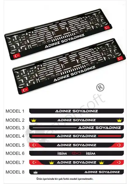 Karbonsoft Kişiye Özel Siyah Plakalıklar: Estetik ve Dayanıklı Araç Aksesuarları