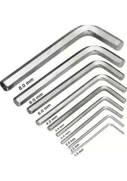 Keneth 9 Parça Alyan Anahtar Seti: Çok Amaçlı ve Pratik Tamirat Araçları