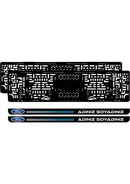 Kişiye Özel Ford Uyumlu Siyah Araç Plakalığı Modern Tasarım ve Dayanıklılık
