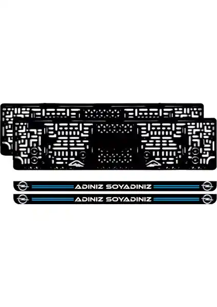 Kişiye Özel Opel Uyumlu Araç Plakalık Siyah - Şıklık ve Fonksiyonellik Bir Arada