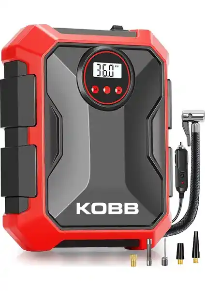KOBB KB200 12V Dijital Göstergeyle Hızlı ve Güvenilir Hava Şişirme Pompası