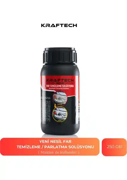 Kraftech Yeni Nesil Buharlı Far Temizleme Sıvısı ve Parlatma Solüsyonu Özellikleri ve Kullanım Kılavuzu