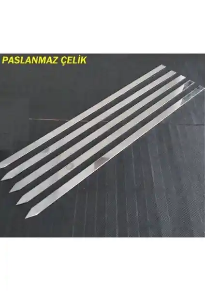KROM 10 Adet Paslanmaz Çelik Adana Kebap Şişleri Uzun Ömürlü ve Dayanıklı Mangal Aksesuarı