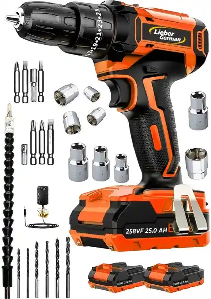 Lieber German Hardcore-X 256VF Çift Akü ve Çift Soğutmalı Profesyonel Matkap Özellikleri