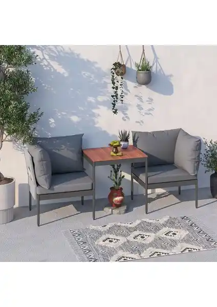 Limni Home Mini Multilounge Dış Mekan Oturma Seti: Çok Yönlü ve Dayanıklı Bahçe ve Balkon Mobilyası