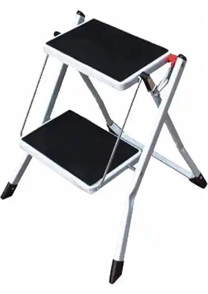 Mac Allister 2 Basamaklı Metal Katlanabilir Merdiven Güvenli ve Hafif Tasarımıyla Ev ve İş Ortamları İçin