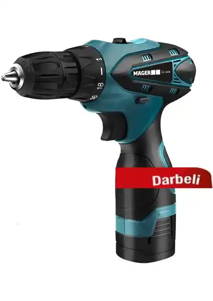 Mager Darbeli İki Akülü Vidalama Matkap Seti: Dayanıklı ve Çok Fonksiyonlu Profesyonel Çözüm