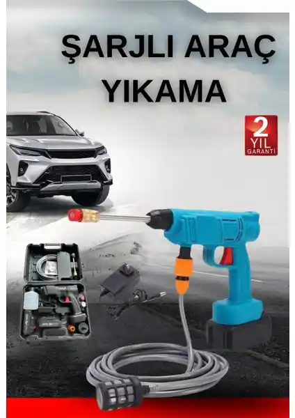Makay Şarjlı Oto Yıkama ve Bahçe Sulama Tabancası: Güçlü ve Güvenli Kullanım İçin İdeal