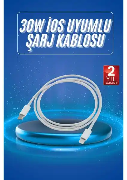 Makay Type-C Lightning 30W iOS Şarj ve Veri Aktarım Kablosu Güç ve Hız Sunar