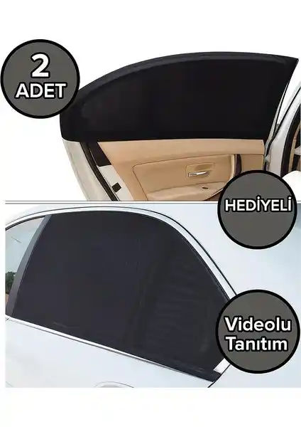 Markaflex 2'li Yan Cam Güneşlik Perde Seti Araç İçin Pratik ve Uyumlu Tasarım