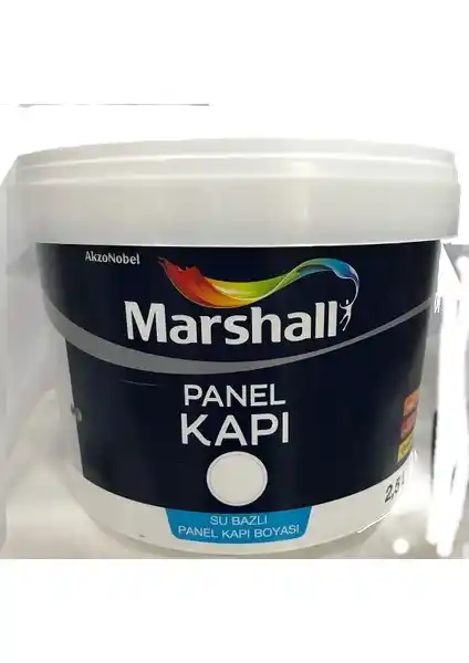 Marshall Panel Kapı Boyası Beyaz 2.5 Litre İç Mekan Dayanıklı ve Kolay Uygulamalı