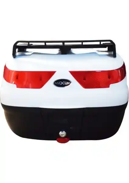 Maxem Çanta SL40 40 Litre Kapasiteli Beyaz Motosiklet Bagaj ve Sırtlık Ürünü