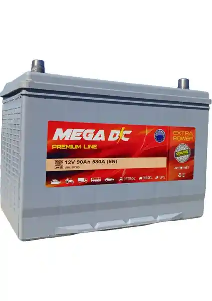 Mega DC Premium Line 12V 90 Amper 580A Akü: Yüksek Performans ve Güvenilirlik