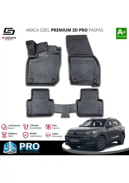 Meka Part VW Tiguan 2024 İçin Özel 3D Havuzlu Paspas Ürünü Özellikleri ve Avantajları