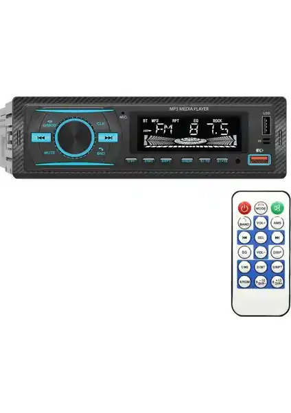 Melek Store Premio KAC38 RGB Renkli Çift USB FM Bluetooth Oto Teyp