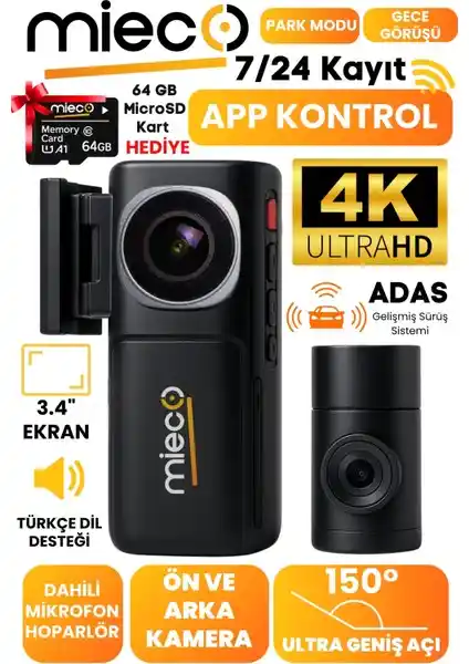 Mieco A7 4K UHD Güvenlik Kamera Sistemi: Yüksek Çözünürlük ve Güvenlik Özellikleri