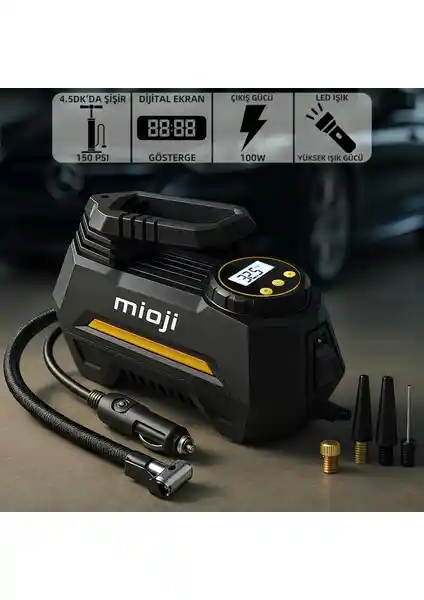 Mioji Mio 10 Taşınabilir Hava Pompası: Hızlı ve Güvenilir Lastik Şişirme Çözümü