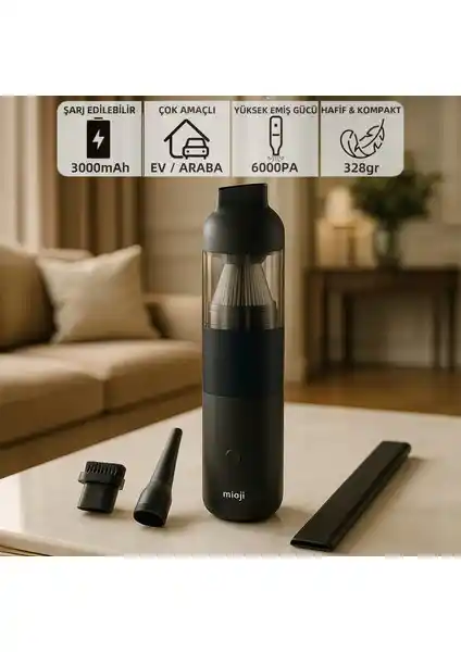 Mioji Mio 3 Mini Şarjlı El Süpürgesi: Hafif ve Güçlü Temizlik Çözümü