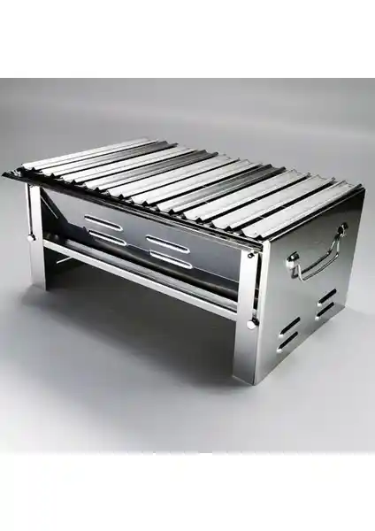 Mizan Katlanır Mangal 430 Krom Çelik Pratik ve Dayanıklı Açık Hava Mangal Seçenekleri