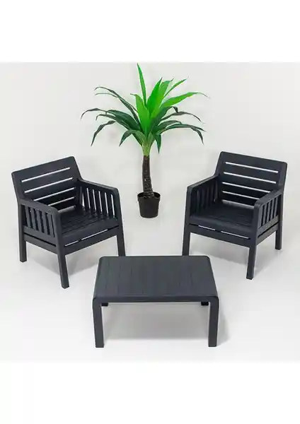 Mobetto Lara 1 1 S Mindersiz Bahçe Takımı: Modern ve Dayanıklı Dış Mekan Oturma Grubu
