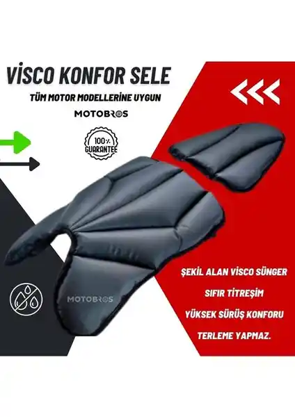 Motobros Hava Destekli Kalın Deri Konfor Sele Minderi: Ergonomik Tasarım ve Yüksek Konfor