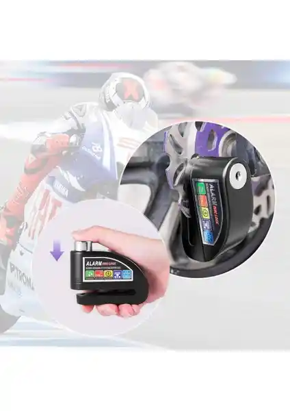 Motobros Motosiklet Alarmlı Çelik Disk Kilidi Güvenlik ve Dayanıklılık Artırıcı Çözüm
