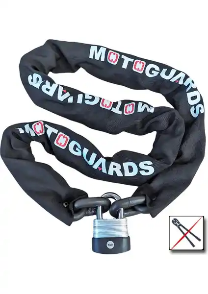 Motoguards GRADE80 10mm Zincir ve Yale Protector Boron Kilit ile Motosiklet Güvenliğinizi Artırın