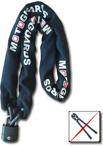 Motoguards Strong Grade 13MM Kesilmez Zincir ve Yale Kilit ile Güvence Sağlayın