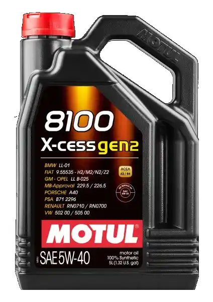 Motul 8100 X-Cess Gen2 5W40 Yüksek Performanslı Motor Yağı Özellikleri