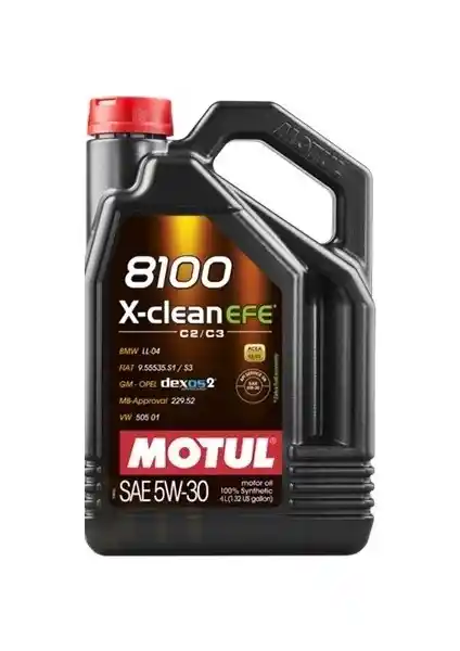 Motul 8100 X-Clean Efe 5W-30: Yüksek Performans ve Çevre Dostu Motor Yağı