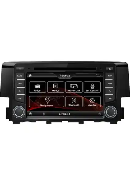 Necvox DVA-S99133 Honda Civic 2017 İçin Gelişmiş Navigasyon ve Multimedya Sistemi
